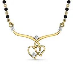 dishis Yellow Gold Diamond-Studded Mangalsutra-picture-10