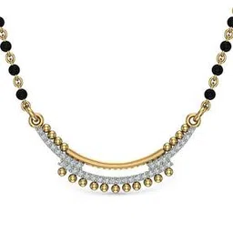 dishis Yellow Gold Diamond Mangalsutra-picture-23