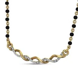 dishis Yellow Gold Diamond-Studded Mangalsutra-picture-44