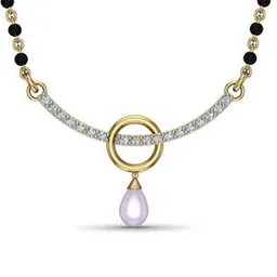 dishis Yellow Gold Diamond-Studded Mangalsutra-picture-40