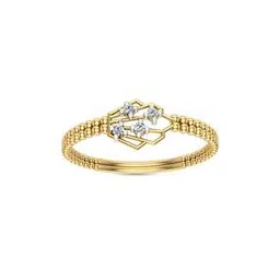 dishis Yellow Gold Diamond-Studded Ring-picture-38