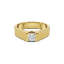 Women Yellow Gold Jacob Solitaire Lab Grown Diamond Band Ring-image-7