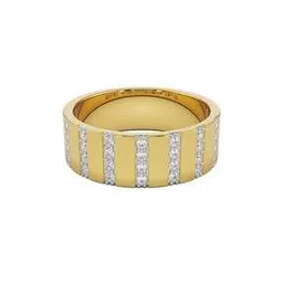 emori Men Yellow Gold Sleek Enzo Lab Grown Diamond-Studded Band Ring-picture-44