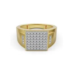 emori Men Yellow Gold Fizzet Lab Grown Diamond-Studded Band Ring-picture-33