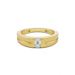 emori Men Yellow Gold Lab Grown Diamond-Studded Band Ring-picture-10