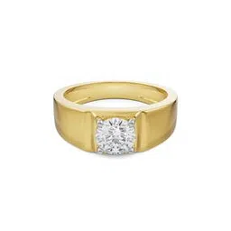 emori Women Yellow Gold Lab Grown Diamond-Studded Ring-picture-32
