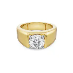 emori Women Yellow Gold Lab Grown Diamond-Studded Ring image 1