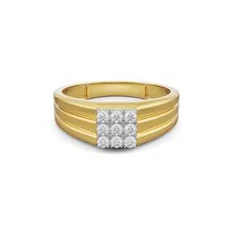 emori Women Yellow Gold Lab Grown Diamond-Studded Ring-picture-22