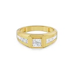 emori Men Yellow Gold Square Cut Timeless Lab Grown Diamond Band Ring-picture-31