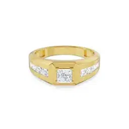 emori Men Yellow Gold Square Cut Timeless Lab Grown Diamond Band Ring-picture-35