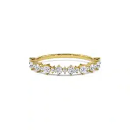 emori Women Yellow Gold Wavy Lab Grown Diamond-Studded Ring-picture-17