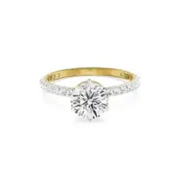 emori Women Yellow Gold Classic Lab Grown Diamond Engagement Ring-picture-16