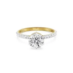 emori Women Yellow Gold Classic Lab Grown Diamond Engagement Ring image 1