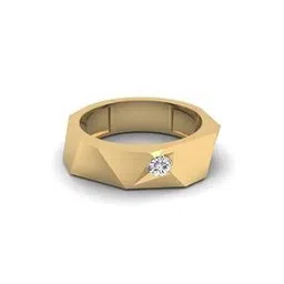 shine eternal Men Yellow Gold Lab Grown Diamond-Studded The Facet Vanguard Ring-picture-28