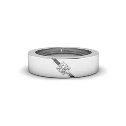shine eternal Men Gold Lab Grown Diamond Princess Inset Band Ring-picture-44