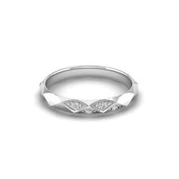 shine eternal Men White Gold Lab Grown Diamond-Studded Facet Band Ring-picture-23