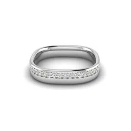 shine eternal Men White Gold Lab Grown Diamond-Studded Band Ring-picture-12
