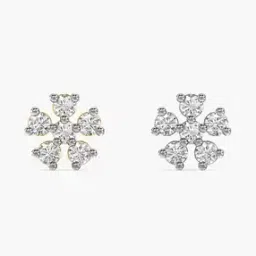 moena Women Yellow Gold Lab Grown Diamond Lustre Flora Stud Earrings-picture-20