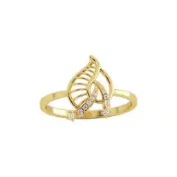 avsar Women Yellow Gold Diamond-Studded Radhika Ring-picture-35