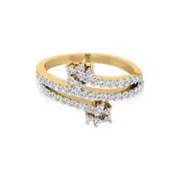 iski uski Yellow Gold Diamond-Studded Cocktail Ring-picture-26