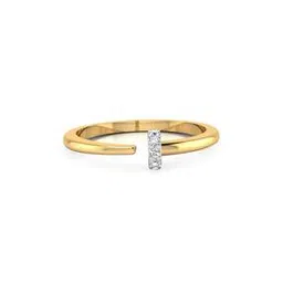 iski uski Yellow Gold Diamond-Studded Ring-picture-13
