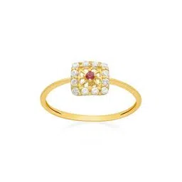 malabar gold & diamonds Yellow Gold Diamond Studded Finger Ring-picture-35