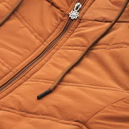 Foreign Culture By Fort Collins Women Rust Orange Hooded Parka Jacket image 2