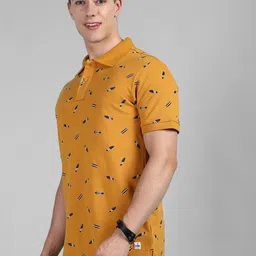 ONN Conversational Printed Polo Collar Anti Odour Knitted Pure Cotton T-Shirt image 3