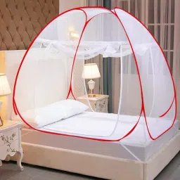 classic mosquito net Queen Size Bed Polyester Mosquito Net In Red-picture-40