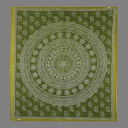 DGSM CRAFT Green Floral 144 TC King Bedsheet with 2 Pillow Covers image 5