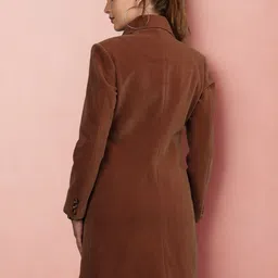 all about you Women Regular Fit Spread Collar Single-Breasted Overcoat image 3