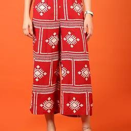 LIMEROAD Printed Mid-Rise Palazzo-picture-3