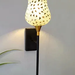 Devansh Multicoloured & White Textured Glass Contemporary Abstract Shaped Shaped Wall Lamp-picture-21