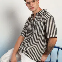 Stylecast X Kotty Men Relaxed Multi Stripes Striped Casual Shirt-image-99