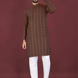 CHARLOTTE GRACIOUS Men Striped Kurta-picture-19