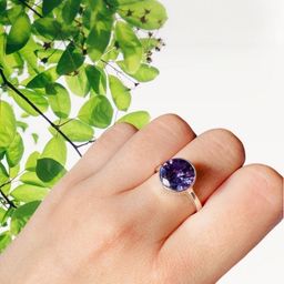 GenZcomplex Adults Unisex Purple Brass Finger Ring-picture-27