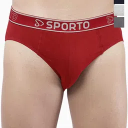Sporto by Macho Men Pack Of 4 Basic Briefs Sporto_M1010-CH1-G1-N1-R1-S-picture-40