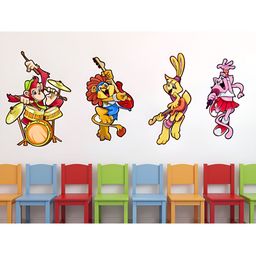 LANSTICK Red & Yellow Cartoon Dance Printed Waterproof Wallpaper-picture-17