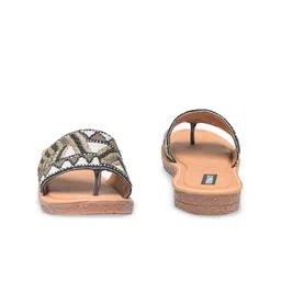 Qismat Women Embellished Ethnic Open Toe Flats image 2