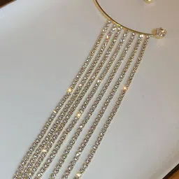 Vembley Gold-Plated Alloy Cubic Zirconia Contemporary Earrings image 4