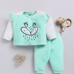 Moms Love Infant Girls Embroidered Sweatshirt With Joggers-picture-21