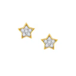 GIVA 18K Yellow Gold Star Constellation Diamond Studs-0.98 gms image 3