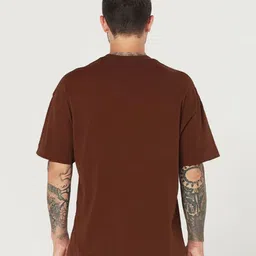 MISCHIEF MONKEY Graphic Printed Round Neck Oversized Cotton T-shirt image 2