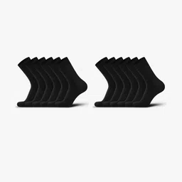 MUKHAKSH Unisex Black Socks image 1