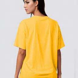 TQH Women Printed Drop-Shoulder Sleeves Applique T-shirt image 2