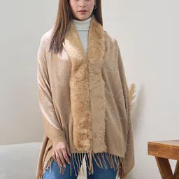InWeave Women Poncho with Fuzzy Detail-picture-33