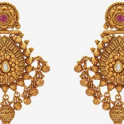 Kushal's Fashion Jewellery Teardrop Shaped Drop Earrings image 3