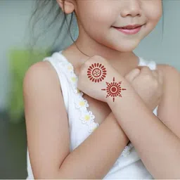 VOORKOMS Mehndi Stencil Sticker Designs With Detailed Floral & Leaf image 2