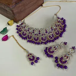 VATSALYA creation Women Artificial Stones and Beads Studded Jewellery Set-picture-18