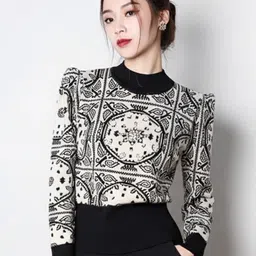 HERE&NOW Women Self Design Pullover Sweaters-picture-13